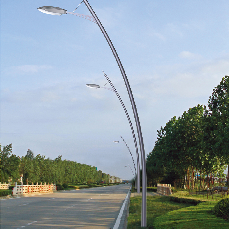 GENMINI Aluminum Curved Roadway Pole