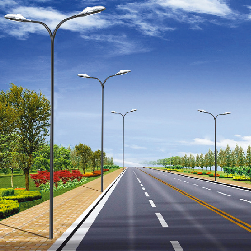 NILE Double Arm Aluminum Conical Roadway Pole