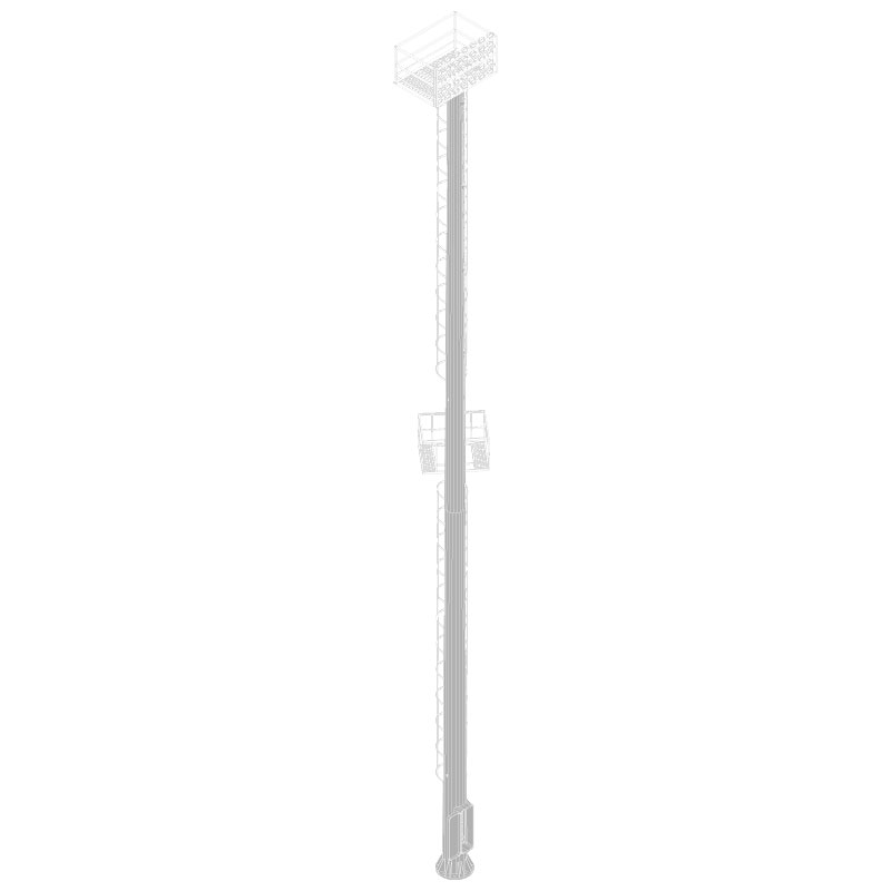 Steel high mast light pole