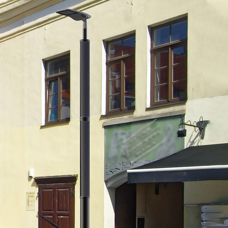 PIRAN Flexible HJT Metal powder spraying Solar Light Pole