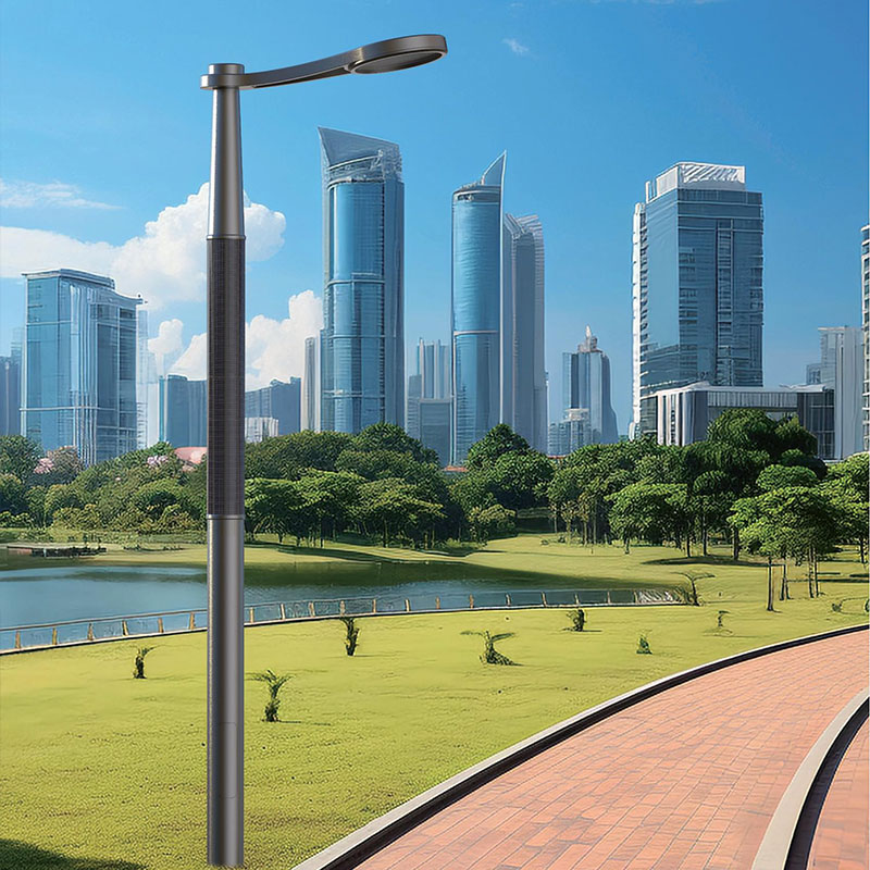 OLOT Flexible HJT Metal powder spraying Solar Light Pole