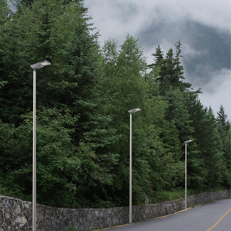 ISNY Aluminum Metal powder spraying Solar Light Pole